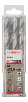 Bosch Accessories 2608595082 HSS Metaal-spiraalboor 12.5 mm Gezamenlijke lengte 151 mm Geslepen DIN 338 Cilinderschacht 5 stuk(s) - thumbnail