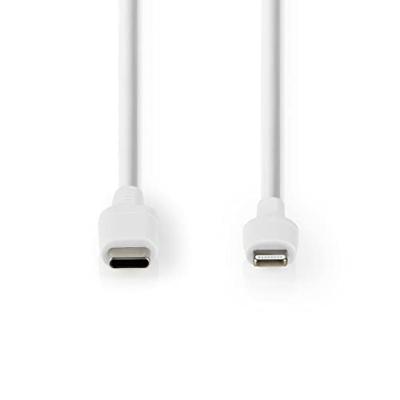Nedis Lightning Kabel | Apple Lightning 8- Pins naar USB-C Male | 2 m | Wit | 1 stuks - CCGW39650WT20 CCGW39650WT20 Nedis Lightning Kabel | Apple Lightning 8- Pins naar USB-C Male | 2 m | Wit | 1 stuks - CCGW39650WT20 CCGW39650WT20