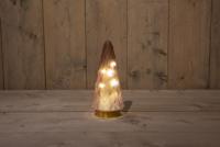 Glazen Boom Mat Roze Met Gouden Voet 10.5X24.5Cm 3Xaaa kerstverlichting Anna's Collection - Annas collection - thumbnail