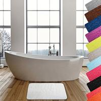 MSV Badkamerkleedje|badmat - kiezel - vloer - wit - 50 x 80 cm - thumbnail