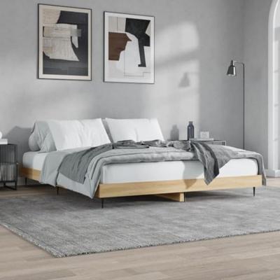 Bedframe zonder matras hout sonoma eikenkleurig 140x200 cm Bedframe zonder matras hout sonoma eikenkleurig 140x200 cm