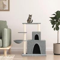 VidaXL Kattenmeubel met sisal krabpalen 83 cm lichtgrijs - thumbnail