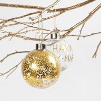 Creativ Company Glazen ornamenten, h: 8,9 cm, d 7,9 cm, transparant, 6 stuk/ 1 doos - thumbnail