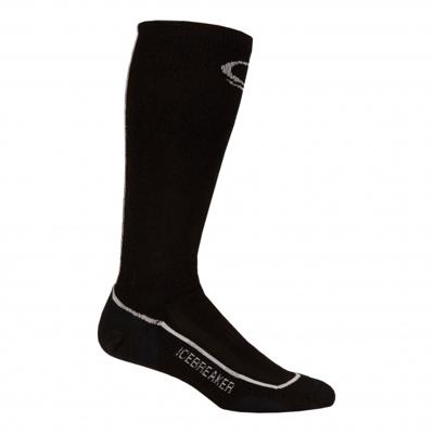 Icebreaker Ski Mid Otc Skisok Black/White/Black L