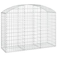 VidaXL Schanskorf gewelfd 150x50x100/120 cm gegalvaniseerd ijzer - thumbnail