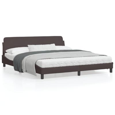Bedframe "Dover" stof donkerbruin 180x200 cm