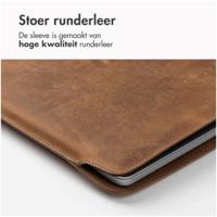 Accezz Leather hoes voor MacBook 15 inch Laptop sleeve Bruin - thumbnail