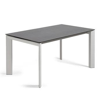 Kave Home Uitschuifbare Eettafel 'Axis' 160 - 220 x 90cm, kleur Grijs