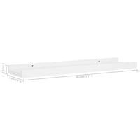 VidaXL Fotoplanken 2 st 40x9x3 cm mdf wit - thumbnail