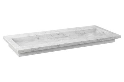 Wastafel Forzalaqua Nova Gepolijst 120.5x51.5x9.5 cm Carrara 2 Kraangaten Wastafel Forzalaqua Nova Gepolijst 120.5x51.5x9.5 cm Carrara 2 Kraangaten