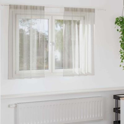 VidaXL Voile gordijn met gordijnen 2 pcs crème 140 x 140 cm polyester