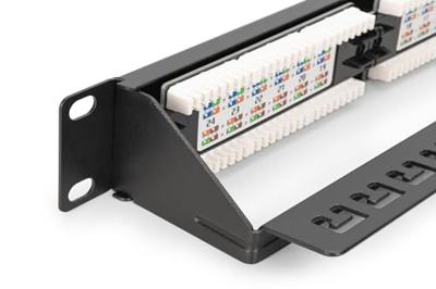 Digitus DIGITUS - CAT 6, Klasse E Patch Panel, ungeschirmt Patchpaneel 483 mm (19) CAT 6A Zwart Ingericht