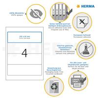 Herma Ordneretiketten 5095 61 x 192 mm Papier Wit Permanent hechtend 100 stuk(s) - thumbnail