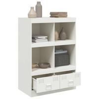 Hoge kast 67x39x95 cm staal wit - thumbnail