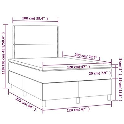 Boxspring met matras kunstleer wit 120x200 cm