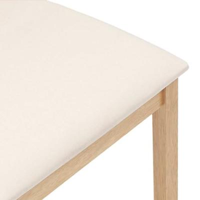 Eetkamerstoelen met kussens 2 st massief hout rubber
