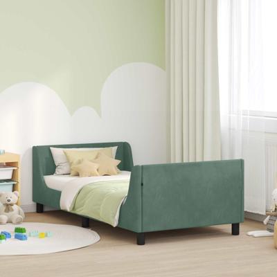 Bedframe voor kinderen met hoofdbord Zeegroen 90 x 200 cm Bedframe voor kinderen met hoofdbord Zeegroen 90 x 200 cm