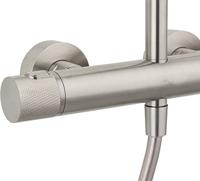 Ben Engraved Cross regendoucheset Ø25cm RVS-look - thumbnail
