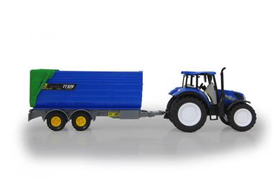 Jamara New Holland Tractor Met Kiepwagen 32,5 Cm Blauw Jamara New Holland Tractor Met Kiepwagen 32,5 Cm Blauw