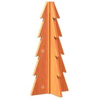VidaXL Kerstdecoratie kerstboom 49 cm massief grenenhout wasbruin - thumbnail