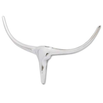 VidaXL Stierenkop voor aan de muur aluminium 72 cm zilverkleurig
