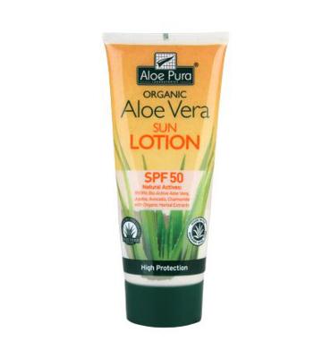 Optima Aloe pura organic aloe vera zonnelotion SPF50 200 Milliliter