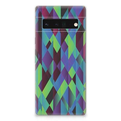 Google Pixel 6 Pro | TPU Hoesje | Abstract Green Blue Google Pixel 6 Pro | TPU Hoesje | Abstract Green Blue