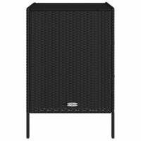 Tuinkast 55x59x80 cm poly rattan zwart - thumbnail