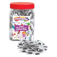 Colorations - zwarte wiebeloogjes, 100st. - thumbnail