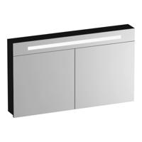 Brauer Promise Spiegelkast - 120 cm - met Verlichting - 2 Spiegeldeuren - Timber Black - thumbnail