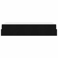 Bedframe met matras Zwart 90 x 200 cm Stof - thumbnail