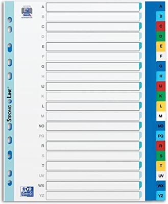 Tabbladen oxford a4+ 11r pp a-z 20dlg kleur Tabbladen oxford a4+ 11r pp a-z 20dlg kleur