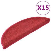 VidaXL Trapmatten 15 st 56x17x3 cm bordeaux halfrond - thumbnail
