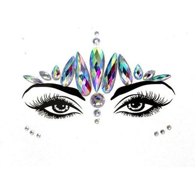 3 PC'S voorhoofd groene Masquerade make-up acryl gezicht sticker stijl: YT-21