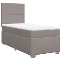 Boxspring met matras stof taupe 140x200 cm - thumbnail