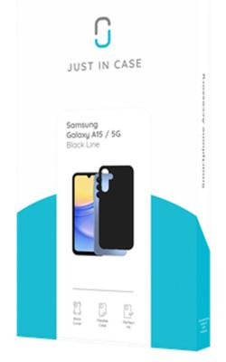Just in Case Soft TPU Case voor Samsung A15 4G/5G Telefoonhoesje Zwart