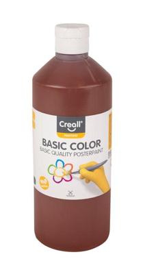 Plakkaatverf Creall basic donkerbruin 500ml | 6 stuks