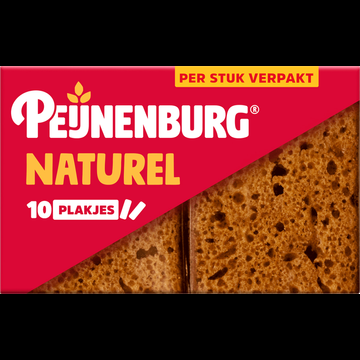 Peijnenburg ontbijtkoek naturel 10pack per stuk verpakt bij Jumbo