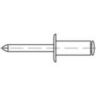 TOOLCRAFT TO-5381145 Popnagel 6 mm RVS 200 stuk(s)