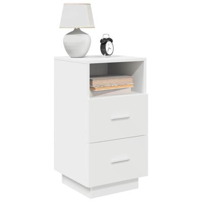 Nachtkastjes 2 st met 2 lades 36x36x68 cm wit