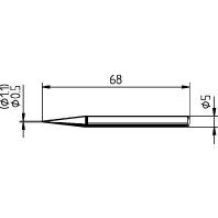 Ersa 0032BD Soldeerpunt Potloodvorm Grootte soldeerpunt 1.10 mm Inhoud: 1 stuk(s) - thumbnail