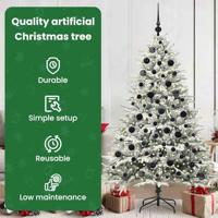 VidaXL Artificial pre-lit kerstboom met ballenset groen 180 cm - thumbnail