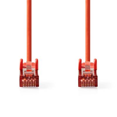 Nedis CAT6 Netwerkkabel | RJ45 Male | RJ45 Male | S/FTP | 0.50 m | Rond | LSZH | Rood | Label - CCGL85221RD05