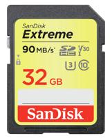 Sandisk SDHC geheugenkaart - 32GB - Extreme - U3 - thumbnail