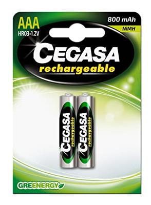 Cegasa heroplaadbaar – pak 2 batterijen HR03, groen