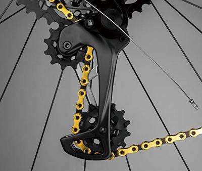 KMC fietsketting x12 ti-n goud/zwart 126 schakels - thumbnail