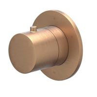 Afbouwdeel IVY Bond 3-Weg Stop-Omstel Symmetry Met Rond Rozet Geborsteld Mat Koper PVD IVY - thumbnail