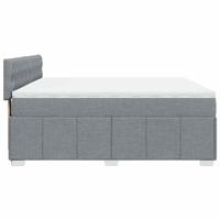 Boxspring met matras stof lichtgrijs 90x190 cm - thumbnail