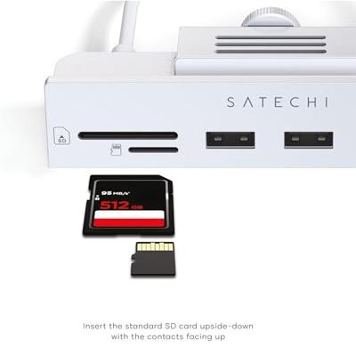 Satechi USB-C klem hub iMac 24" - Silver