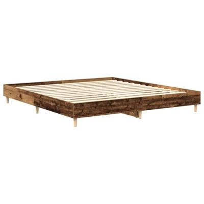 Bedframe zonder matras 200x200 cm spaanplaat bewerkt hout